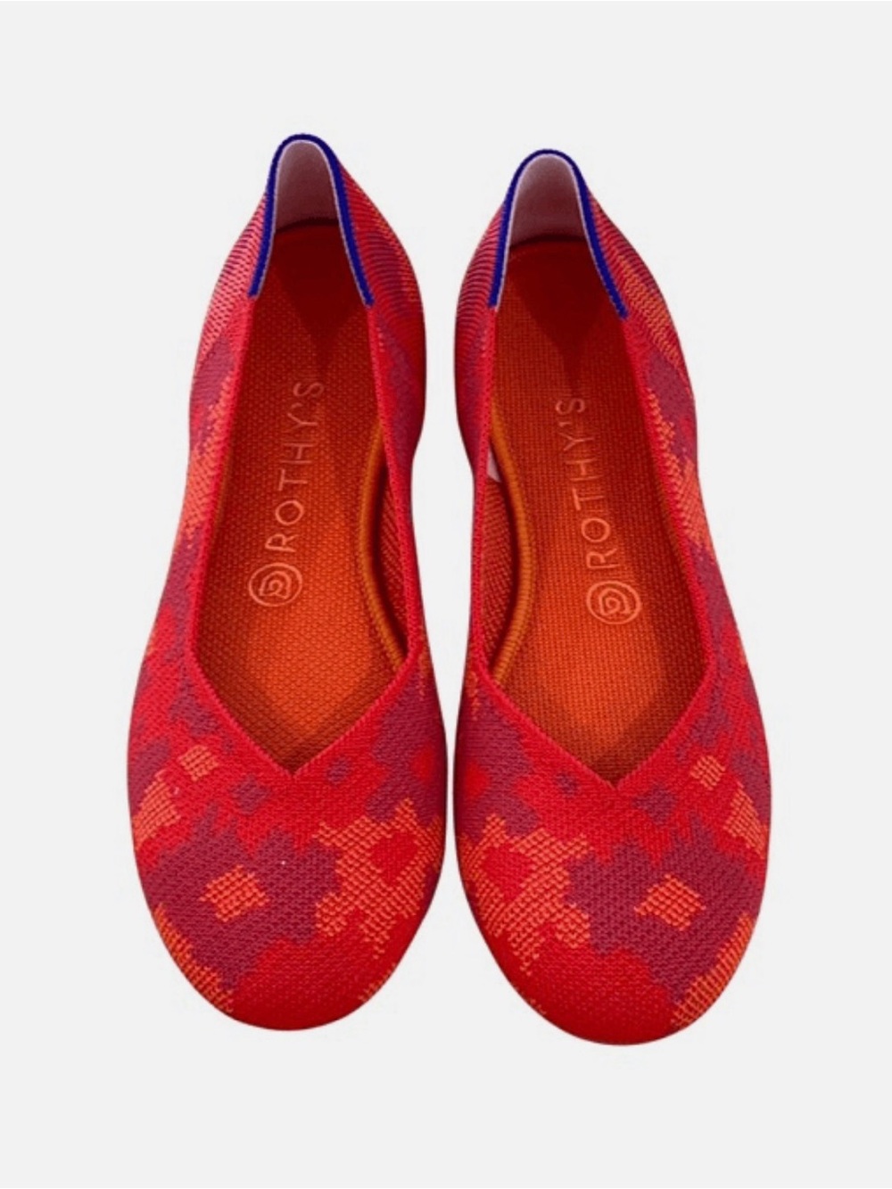 Limited Editon ROTHY’S Red Camo Round Toe Loafers Slip-On Flats